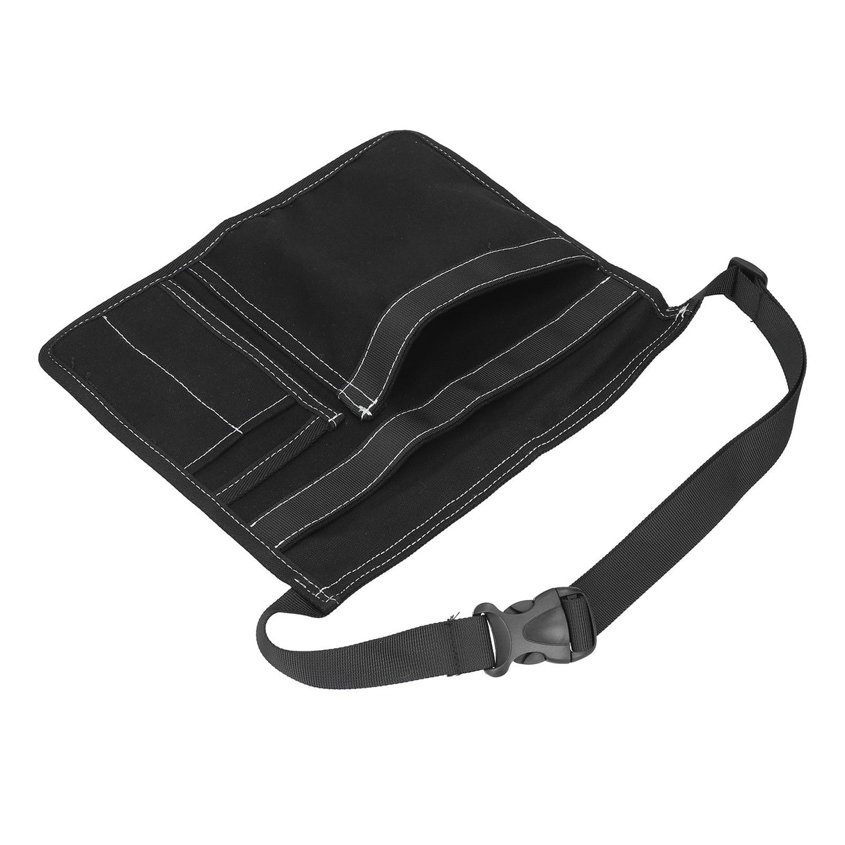 Unilateral Waist Hanging Tool Bag Wear Resistant Oxford Cloth Adjustable Tools Organizer for GardenBlack