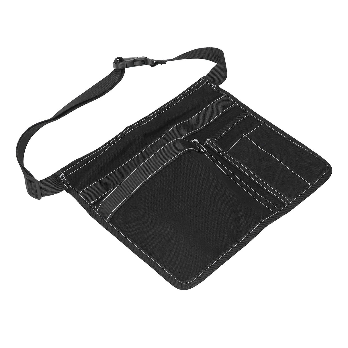 Unilateral Waist Hanging Tool Bag Wear Resistant Oxford Cloth Adjustable Tools Organizer for GardenBlack