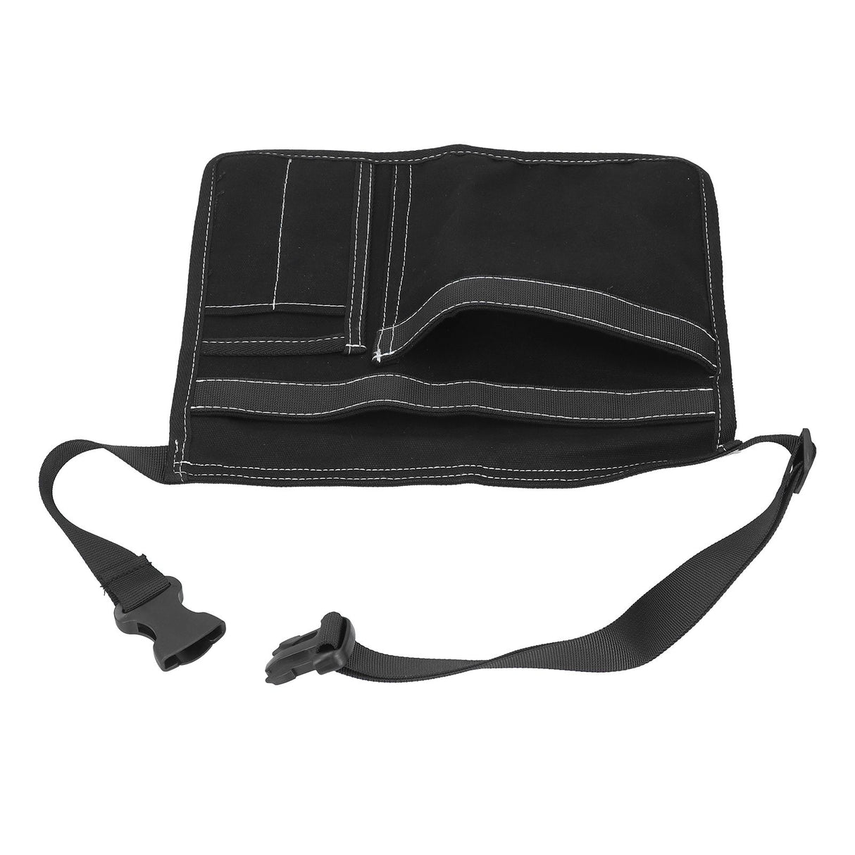 Unilateral Waist Hanging Tool Bag Wear Resistant Oxford Cloth Adjustable Tools Organizer for GardenBlack
