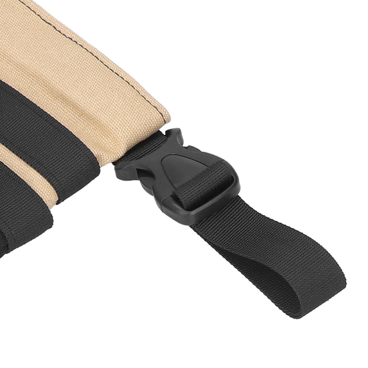 Unilateral Waist Hanging Tool Bag Wear Resistant Oxford Cloth Adjustable Tools Organizer for GardenKhaki Black