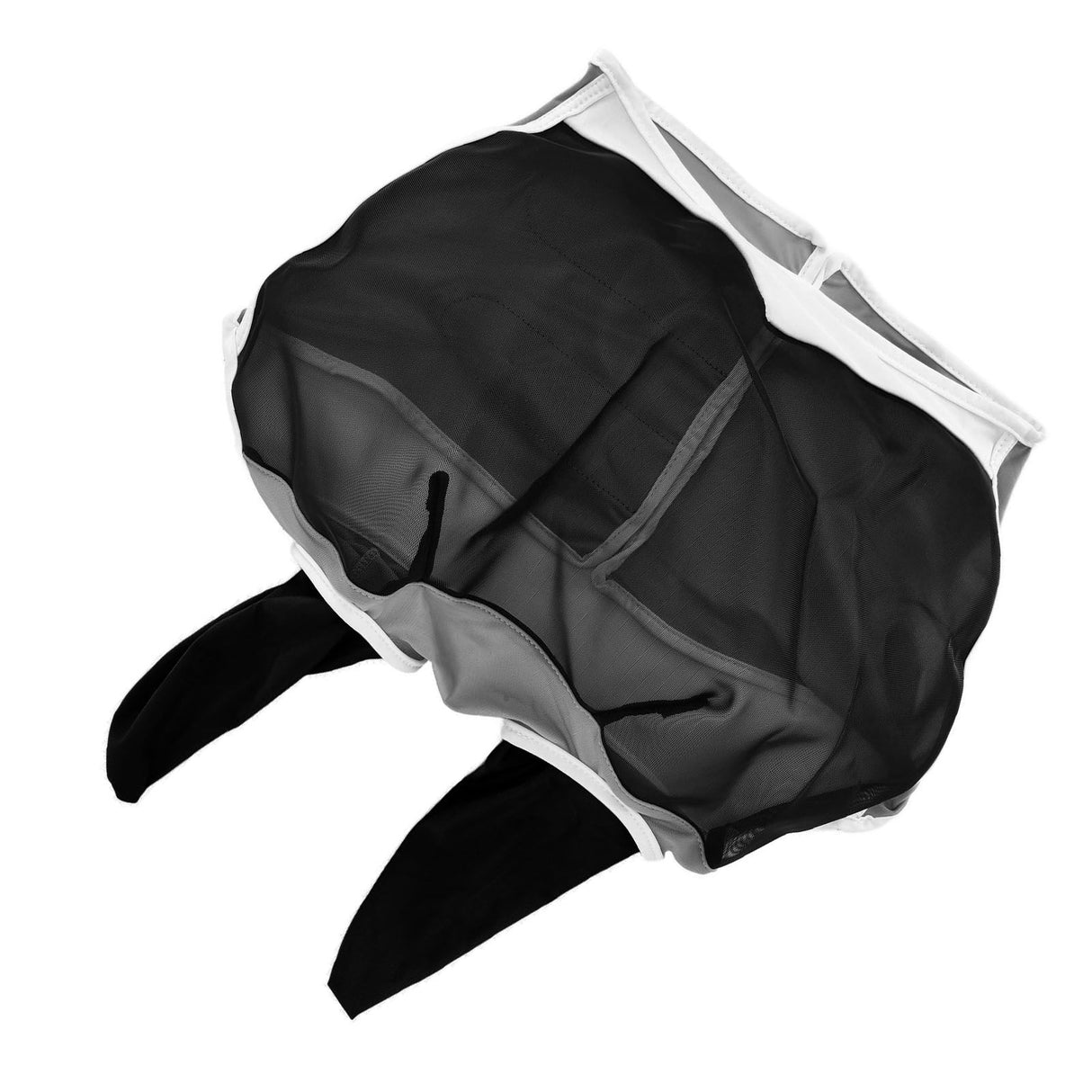 Breathable Horse Mask Universal Adjustable Elastic Mosquito Fly Repelling Veil Cover ProtectorBlack L 80x114x45cm / 31.5x44.9x17.7in