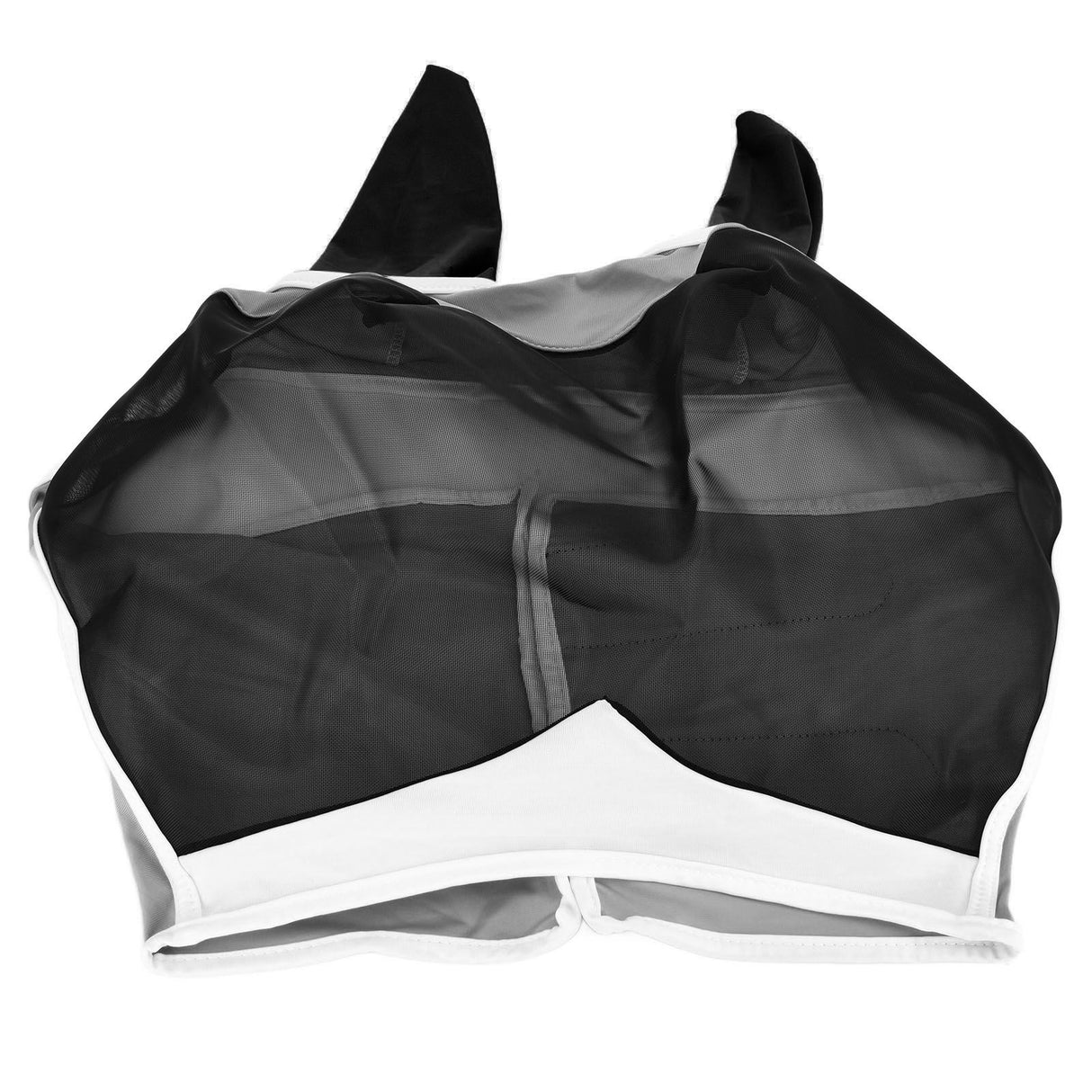 Breathable Horse Mask Universal Adjustable Elastic Mosquito Fly Repelling Veil Cover ProtectorBlack L 80x114x45cm / 31.5x44.9x17.7in