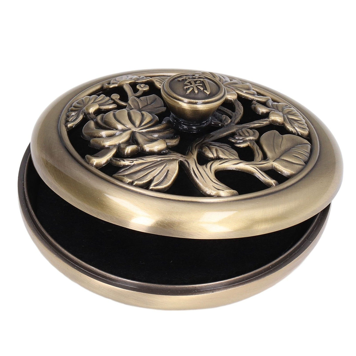 Coil Incense Burner Tray Vintage Incense Bowl Holder Metal Alloy for Living Room Bedroom Office367