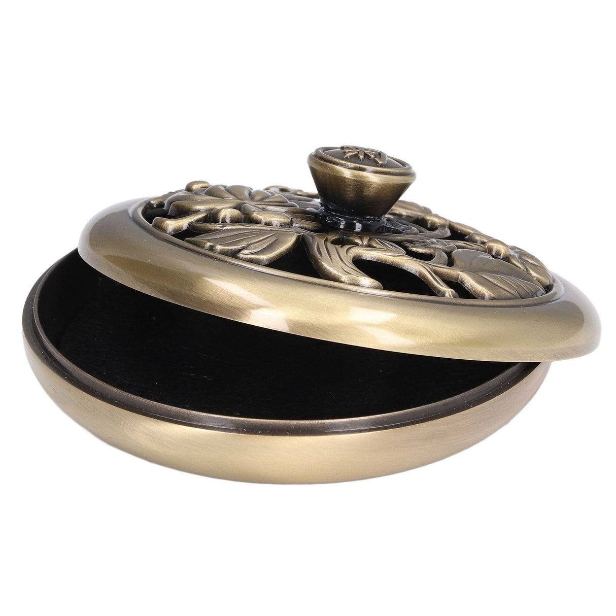 Coil Incense Burner Tray Vintage Incense Bowl Holder Metal Alloy for Living Room Bedroom Office367