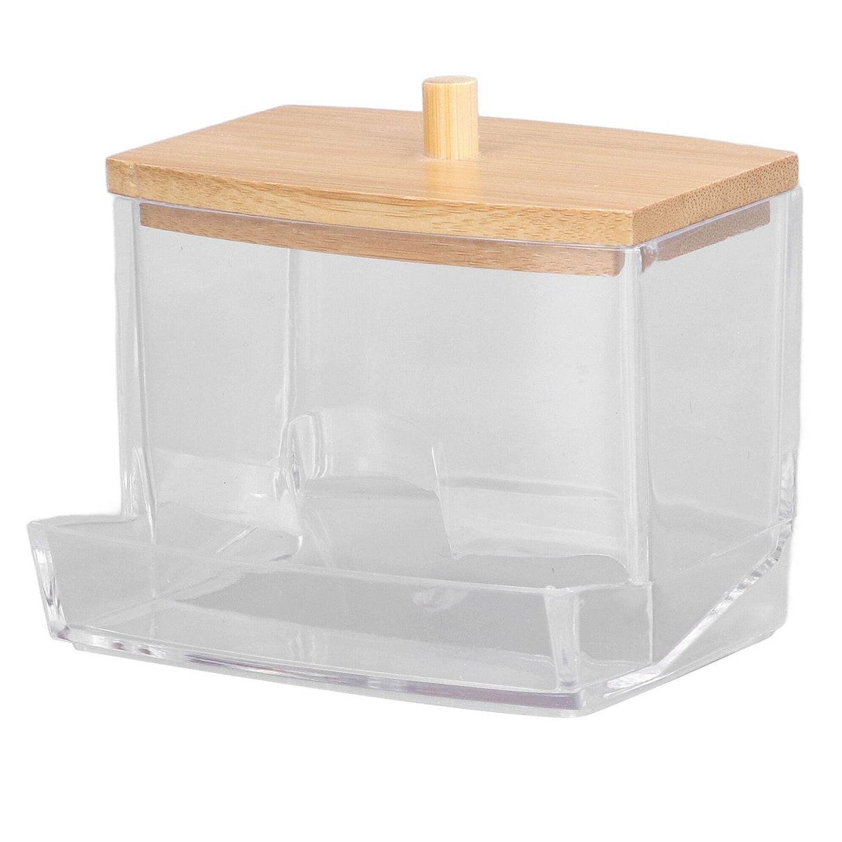 Cotton Swab Box Sturdy Durable Transparent High Smoothness Practical Storage Case with Cover