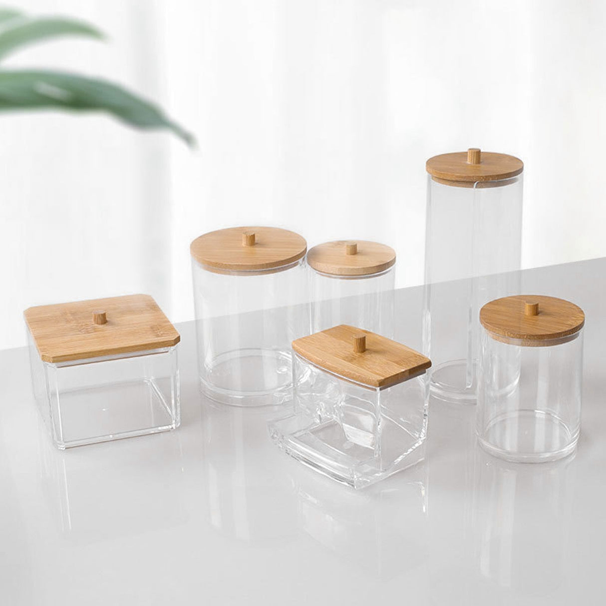 Cotton Swab Box Sturdy Durable Transparent High Smoothness Practical Storage Case with Cover