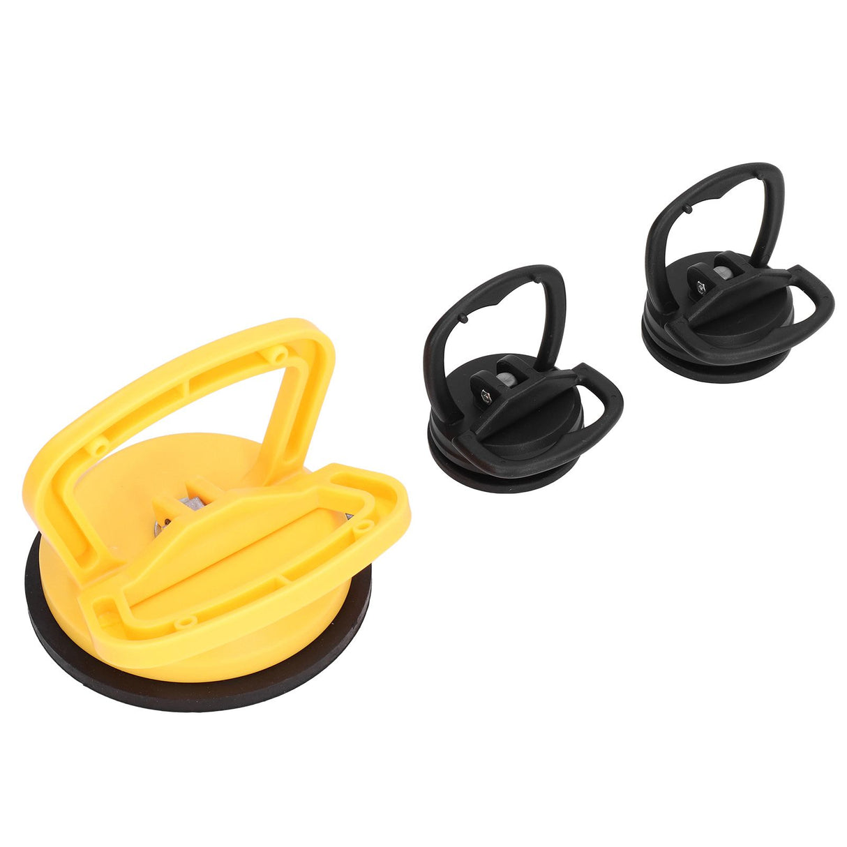 3pcs Glass Suction Cup Heavy Duty Ceramic Tile Moving Lifter with Handle for Cellphone Car Depression Repairing