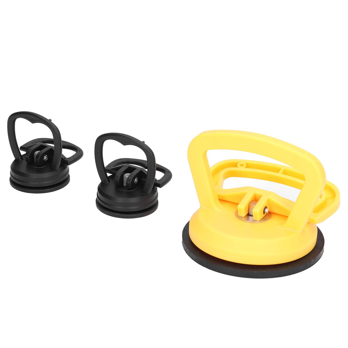3pcs Glass Suction Cup Heavy Duty Ceramic Tile Moving Lifter with Handle for Cellphone Car Depression Repairing