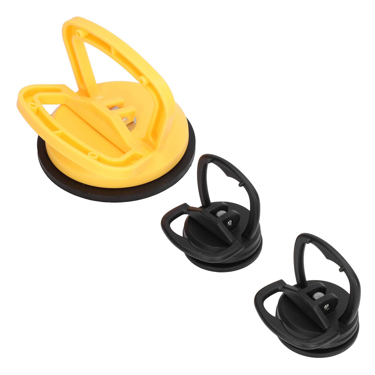 3pcs Glass Suction Cup Heavy Duty Ceramic Tile Moving Lifter with Handle for Cellphone Car Depression Repairing