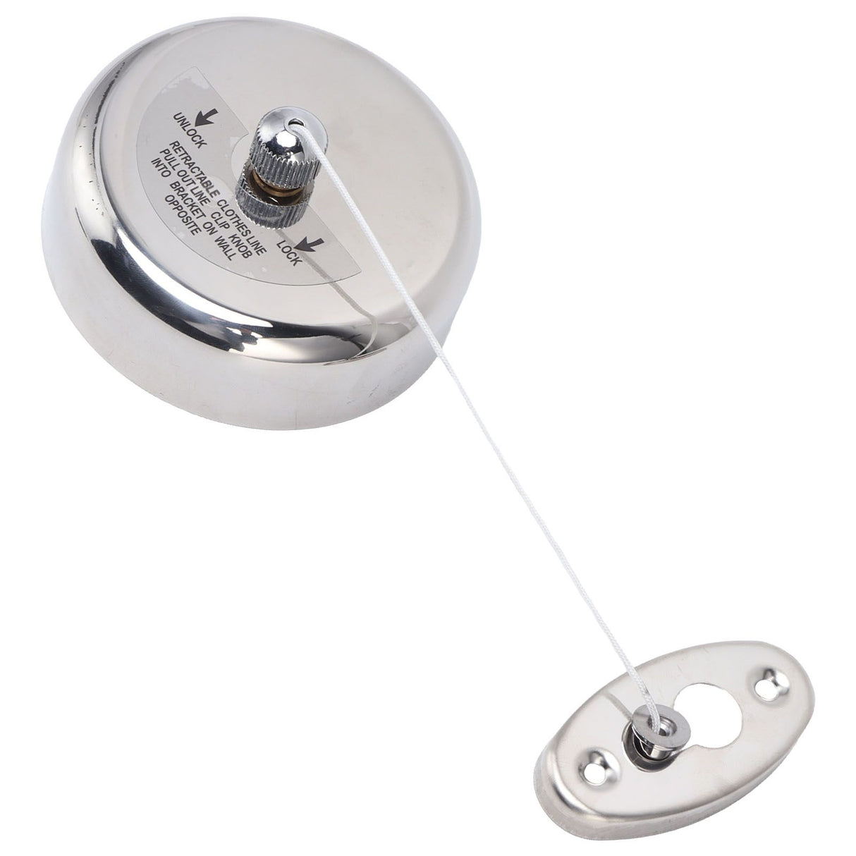 Clothesline 304 Stainless Steel Nylon Cord Space Saving Retractable 9ft/2.8m Indoor Clothesline
