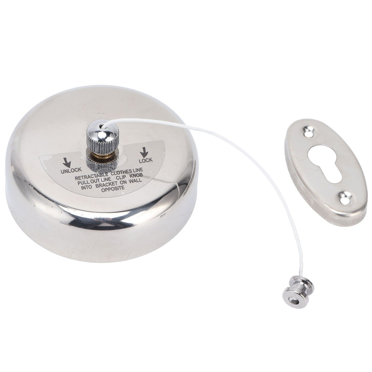 Clothesline 304 Stainless Steel Nylon Cord Space Saving Retractable 9ft/2.8m Indoor Clothesline