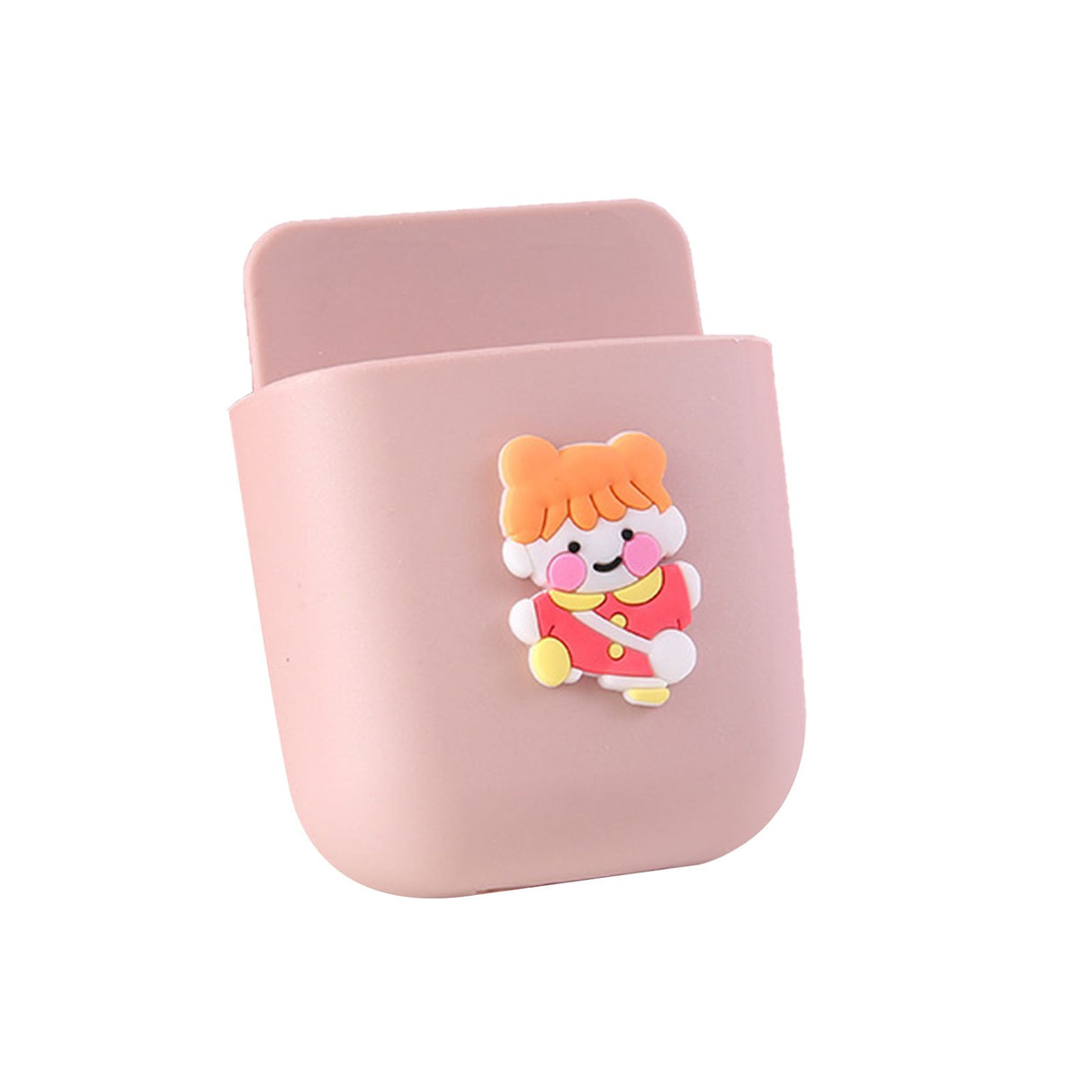 Cartoon Storage Box Wall Mounted Storage Container Cute Phone Storage Box for Home Decoration(Pink Little Girl Pattern )