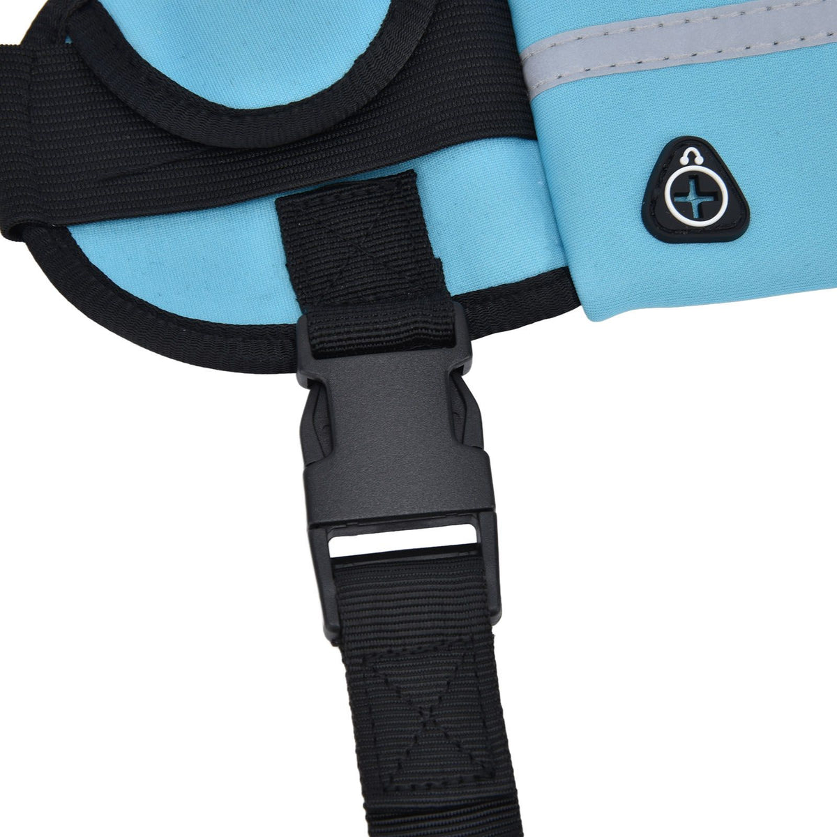 Sports Belt Bag Leash Set Reflective Elastic Explosion Proof Dog Running Traction Rope for Walking RunningSky Blue