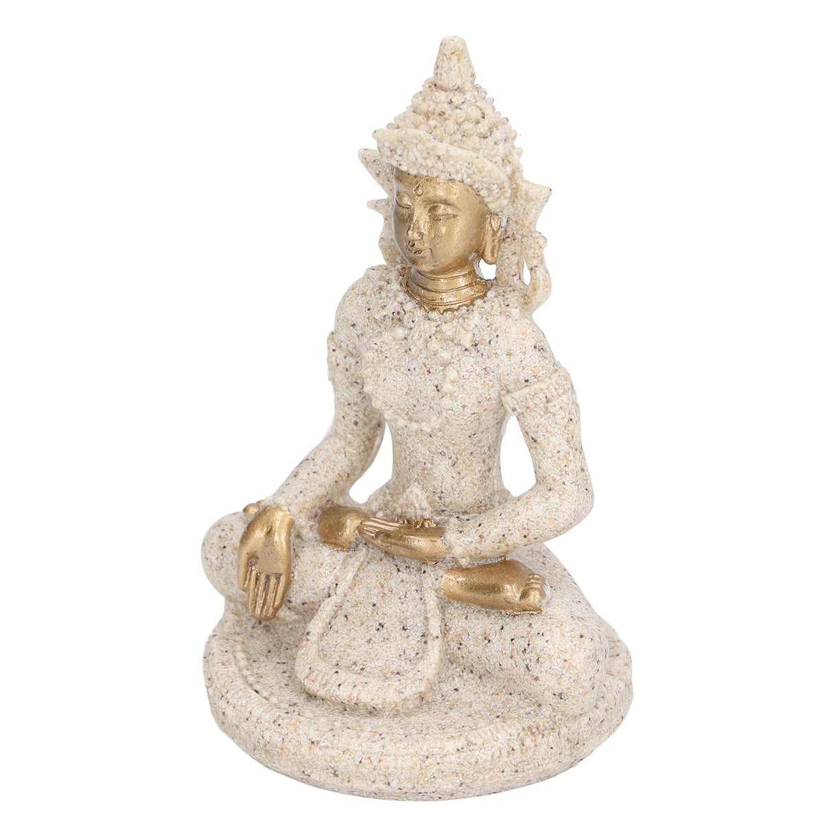 Buddha Statue Artisan Craftsmanship Clear Engraving Strong Frost Resistance Resin Meditating Buddha Statue for Hallway8135