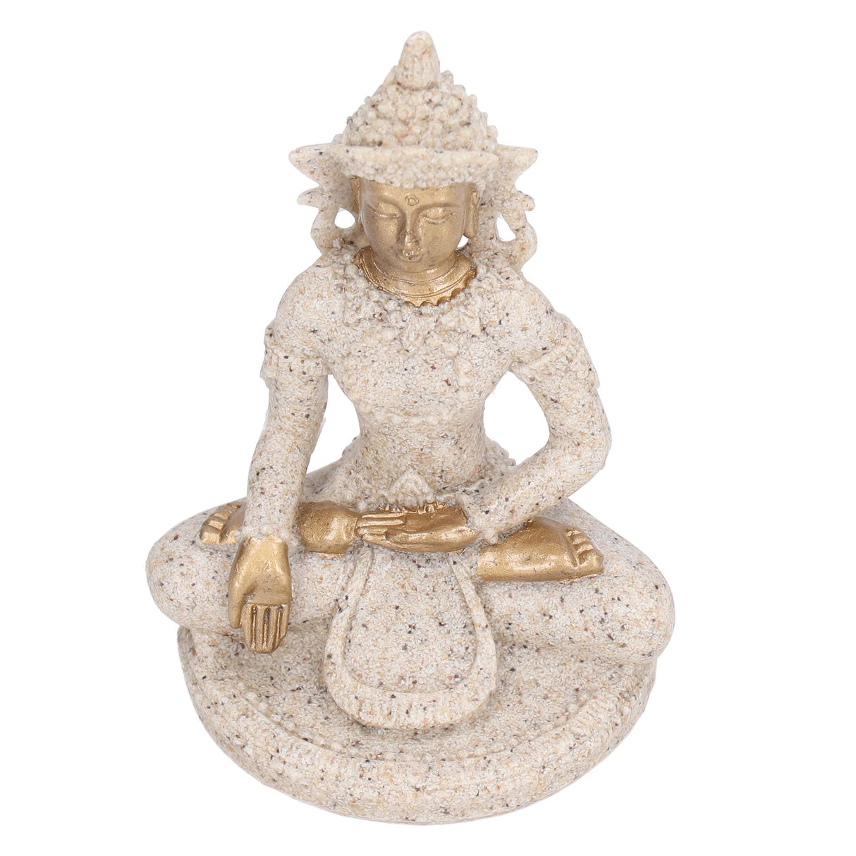 Buddha Statue Artisan Craftsmanship Clear Engraving Strong Frost Resistance Resin Meditating Buddha Statue for Hallway8135