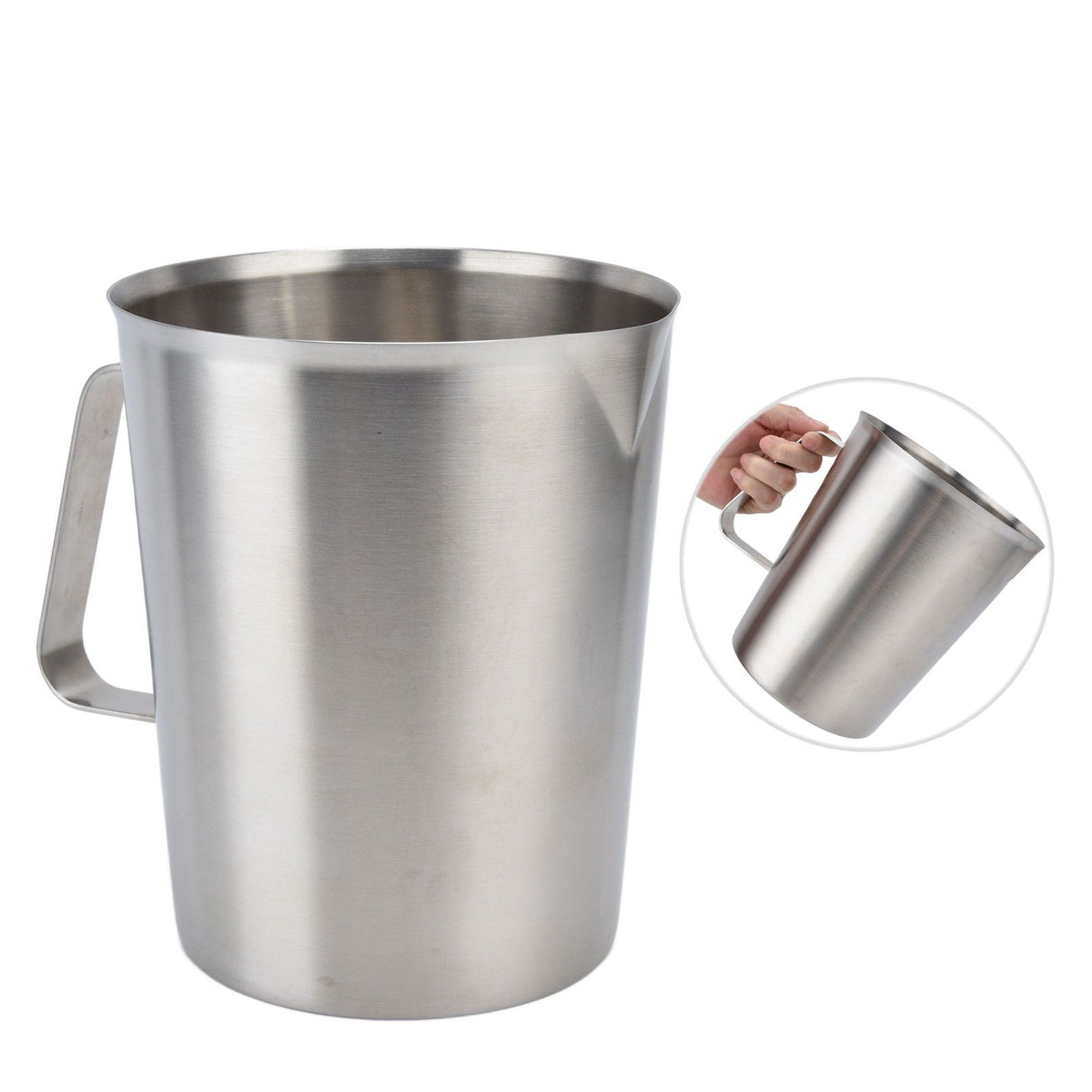 Measuring Cup 304 Stainless Steel CorrosionResistant Coffee Milk Frothing Cup with Scale for Home Coffee Shop(1500ML )
