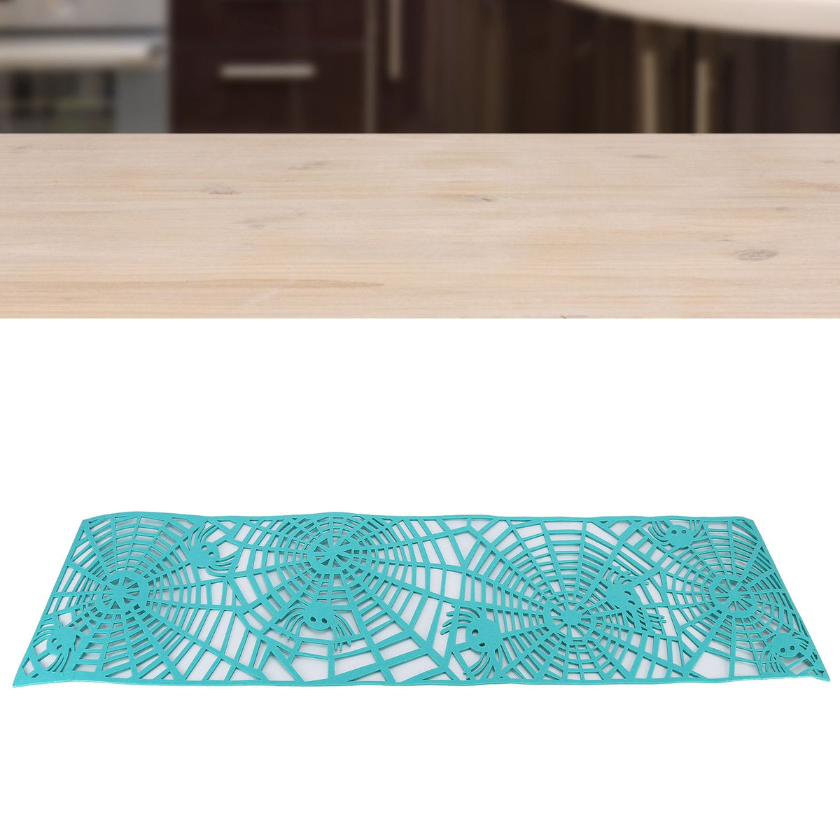 Rectangle Shape Tablecloth Hollow Out Table Runner for Wedding Household DecorationsGreen