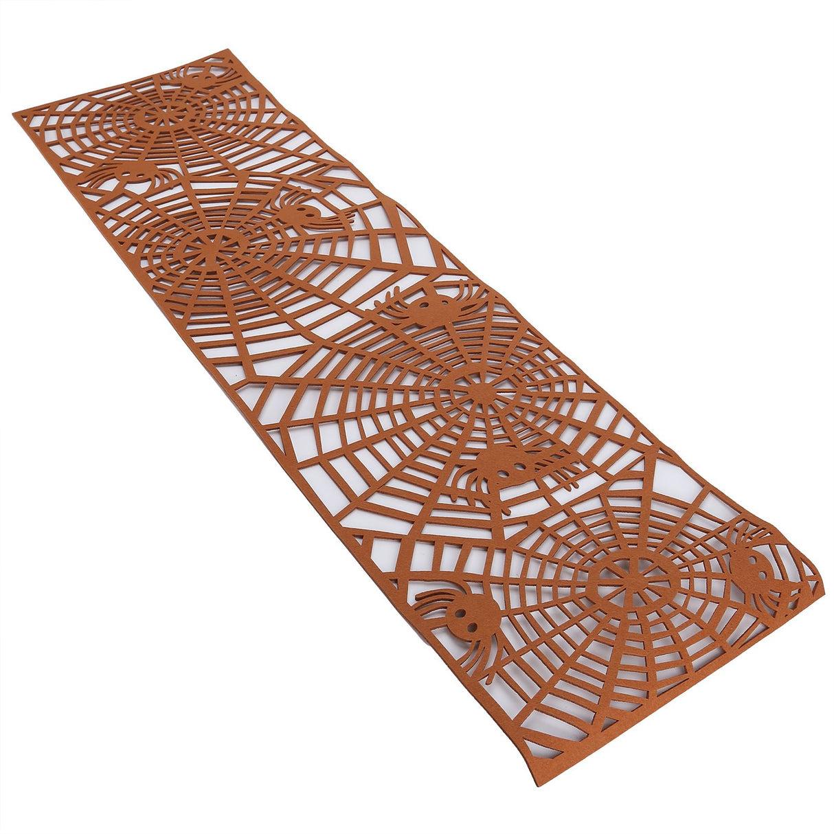 Rectangle Shape Tablecloth Hollow Out Table Runner for Wedding Household DecorationsBrown