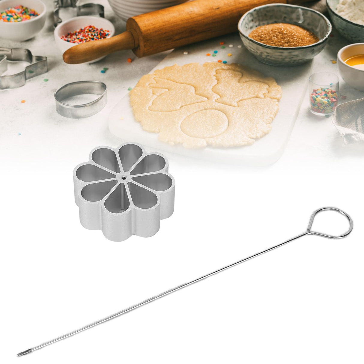 Aluminum Alloy DIY Baking Mold Dessert Beehive Shape Biscuits Donut Mold for Home Cake ShopChrysanthemum Shape