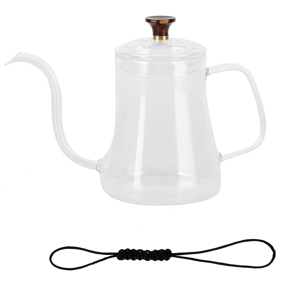 Glass Coffee Pot Swan Neck Thin Mouth Kettle HandMade Coffee Maker Pour Over Kettle(600 ml )