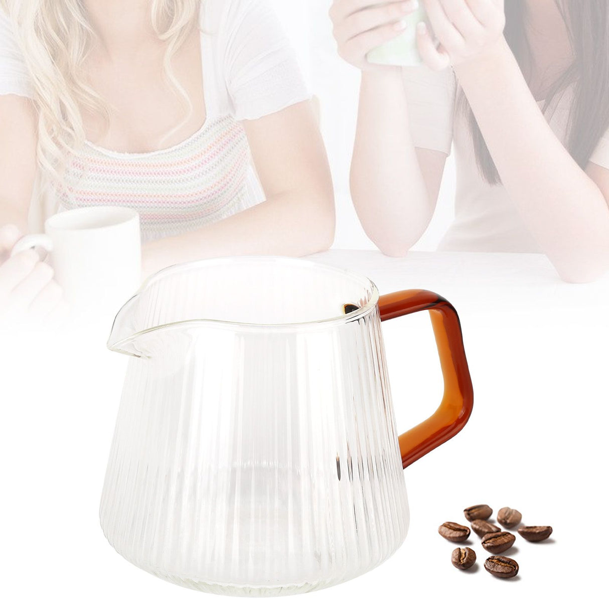 Coffee Cup High Borosilicate Transparent Thickened Tea Cup with Handle for Home Coffee Shop350ml
