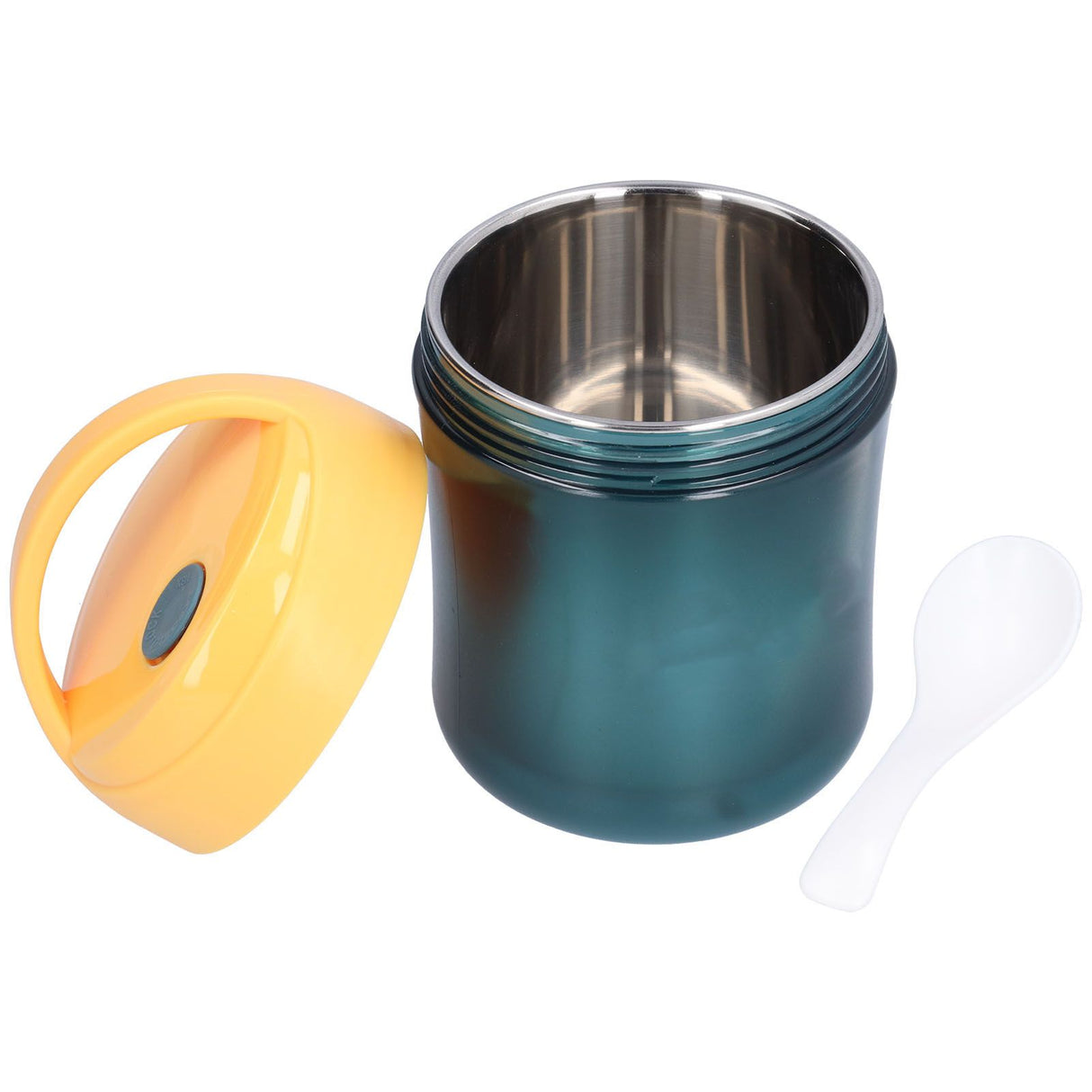 Insulated Food Jar 500ml 304 Stainless Steel Silicone Waterproof Keep Warm Lunch Box for SoupYellow