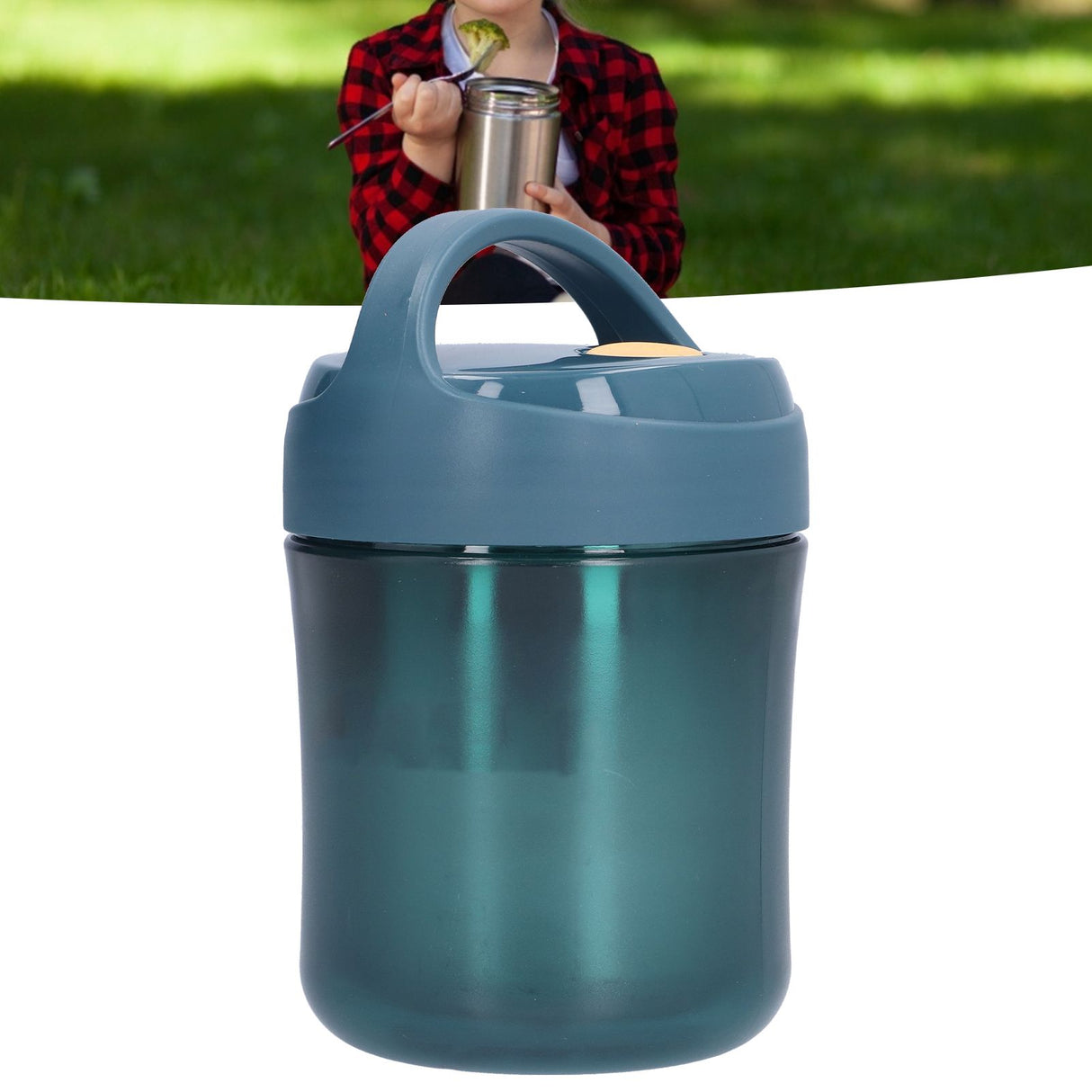 Insulated Food Jar 500ml 304 Stainless Steel Silicone Waterproof Keep Warm Lunch Box for SoupBlue