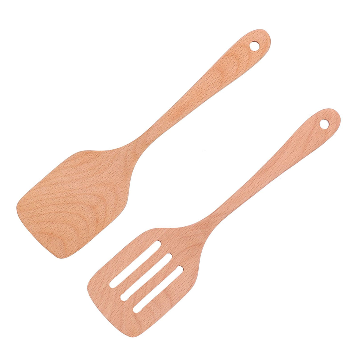 2Pcs Kitchen Turner Spatula Set Wooden Environmentally Friendly High Temperature Resistant Non Stick Kitchen Utensils