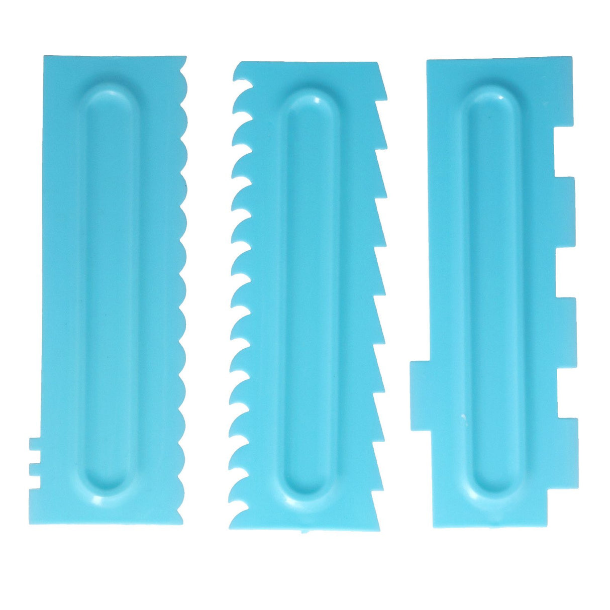 DIY Cream Scraper Combs Fondant Cake Pattern Modeling Tool for Home Kitchen Bakery1Set(12Pcs)