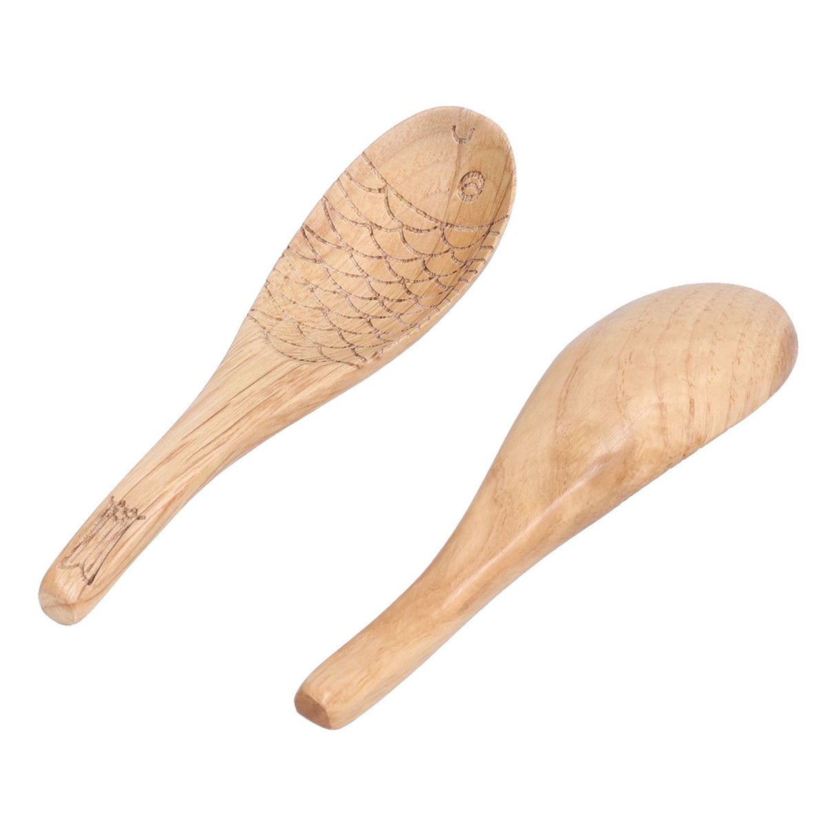 5Pcs Fish‑shaped Carved Rice Spoon Soup Spoon It Means More Than Every Year, Spoon Tableware