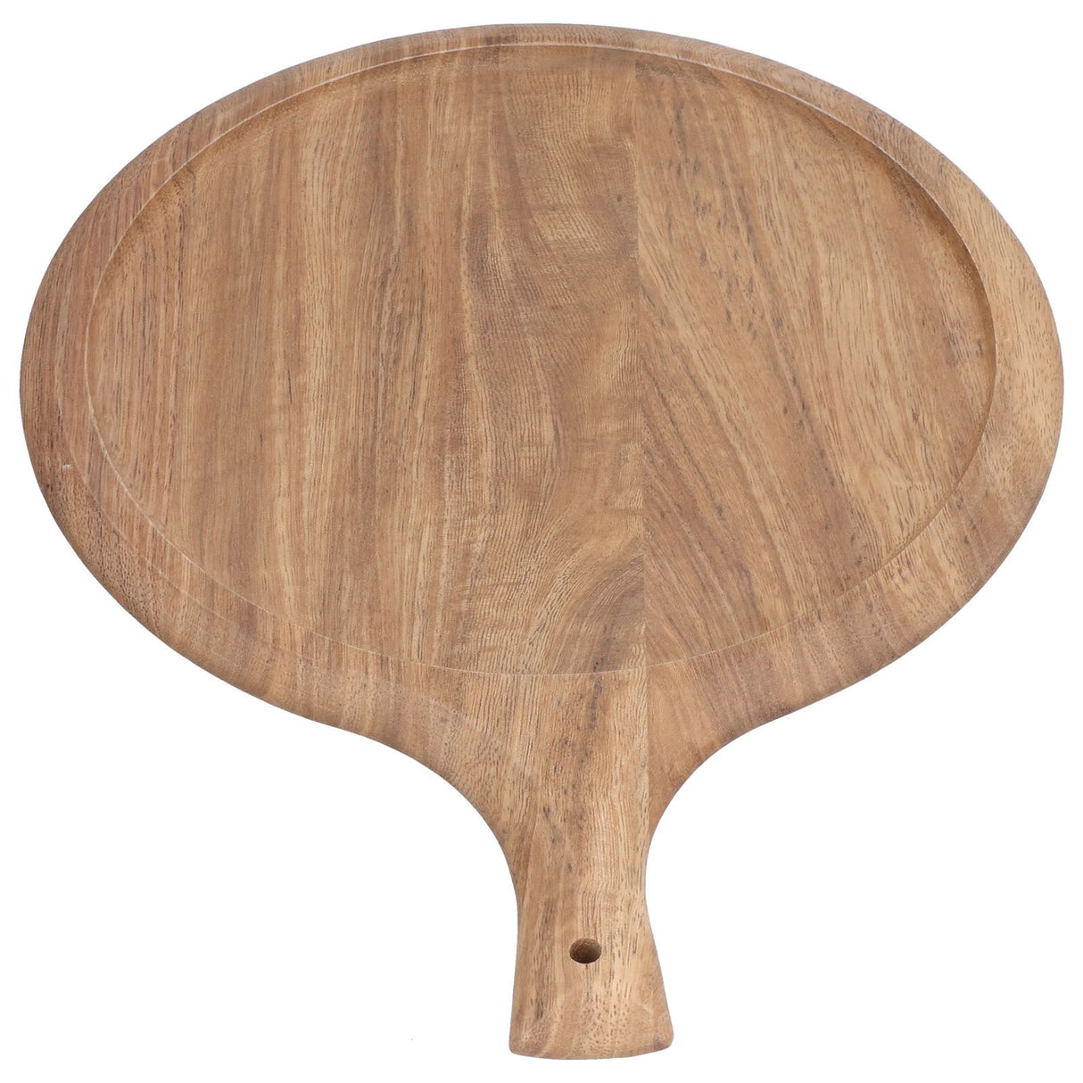 Wooden Pizza Tray Durable Round Serving Board with Handle Bread Food Dinner Plate for Restaurant Hotel