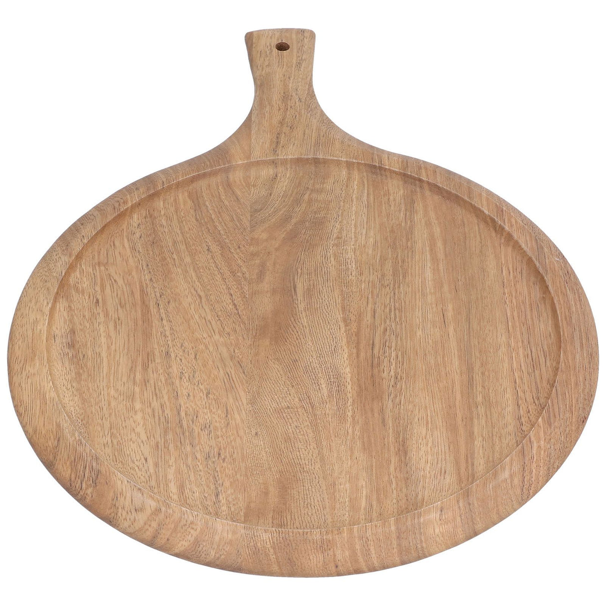 Wooden Pizza Tray Durable Round Serving Board with Handle Bread Food Dinner Plate for Restaurant Hotel