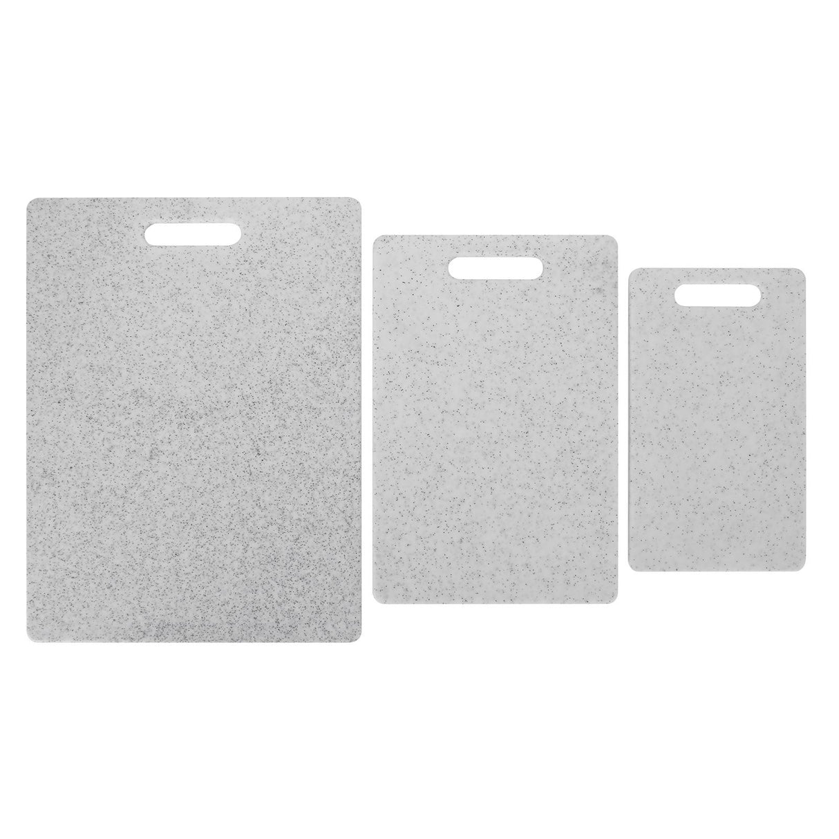 3Pcs Cutting Board Set Imitation Marble Pattern DoubleSided Chopping Board Kitchen Accessory(White )