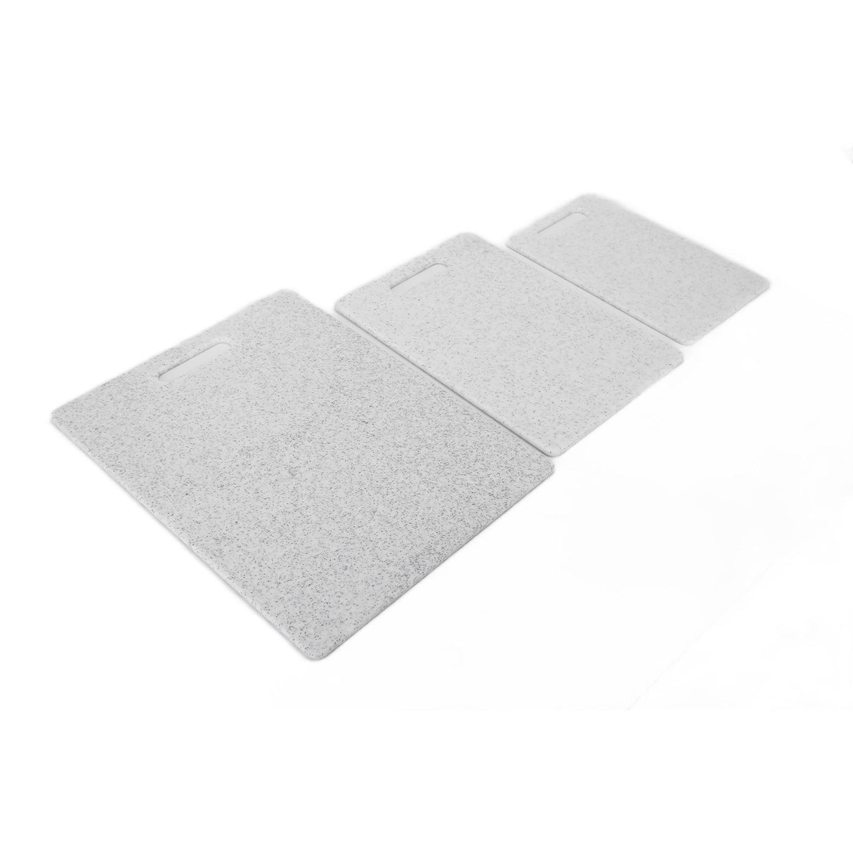 3Pcs Cutting Board Set Imitation Marble Pattern DoubleSided Chopping Board Kitchen Accessory(White )