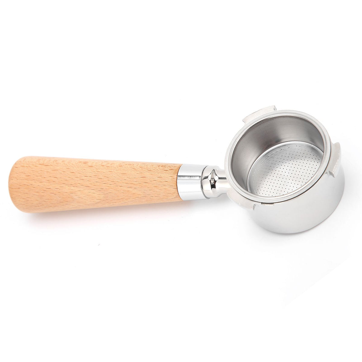 Coffee Bottomless Portafilter Stainless Steel Filter Holder Basket Replacement Tool Coffee Machine Accessory54mm Beech