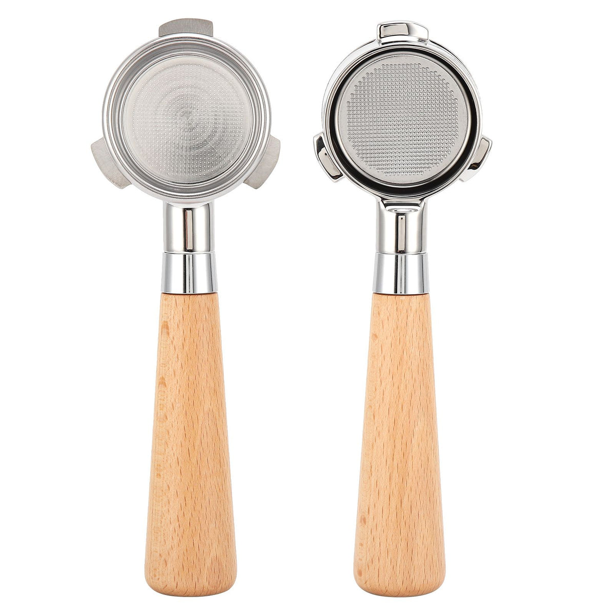 Coffee Bottomless Portafilter Stainless Steel Filter Holder Basket Replacement Tool Coffee Machine Accessory54mm Beech