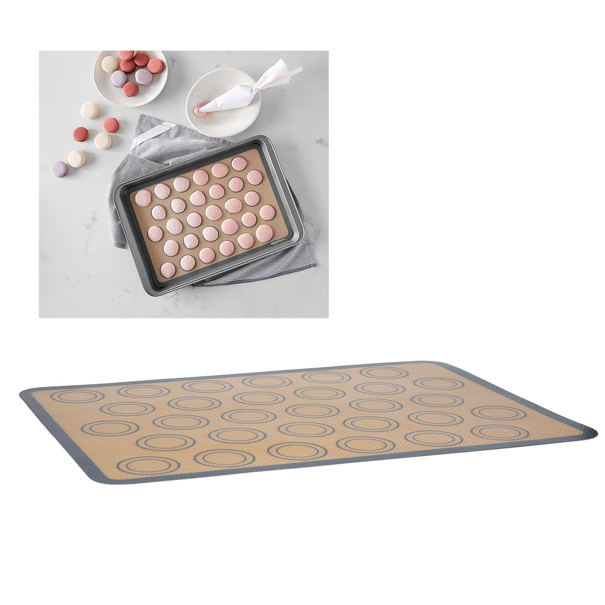 Baking Mat Food Grade Silicone and Glass Fiber Non Stick Heat Resistant Dough Mat for Making Pastry Pizza Bread