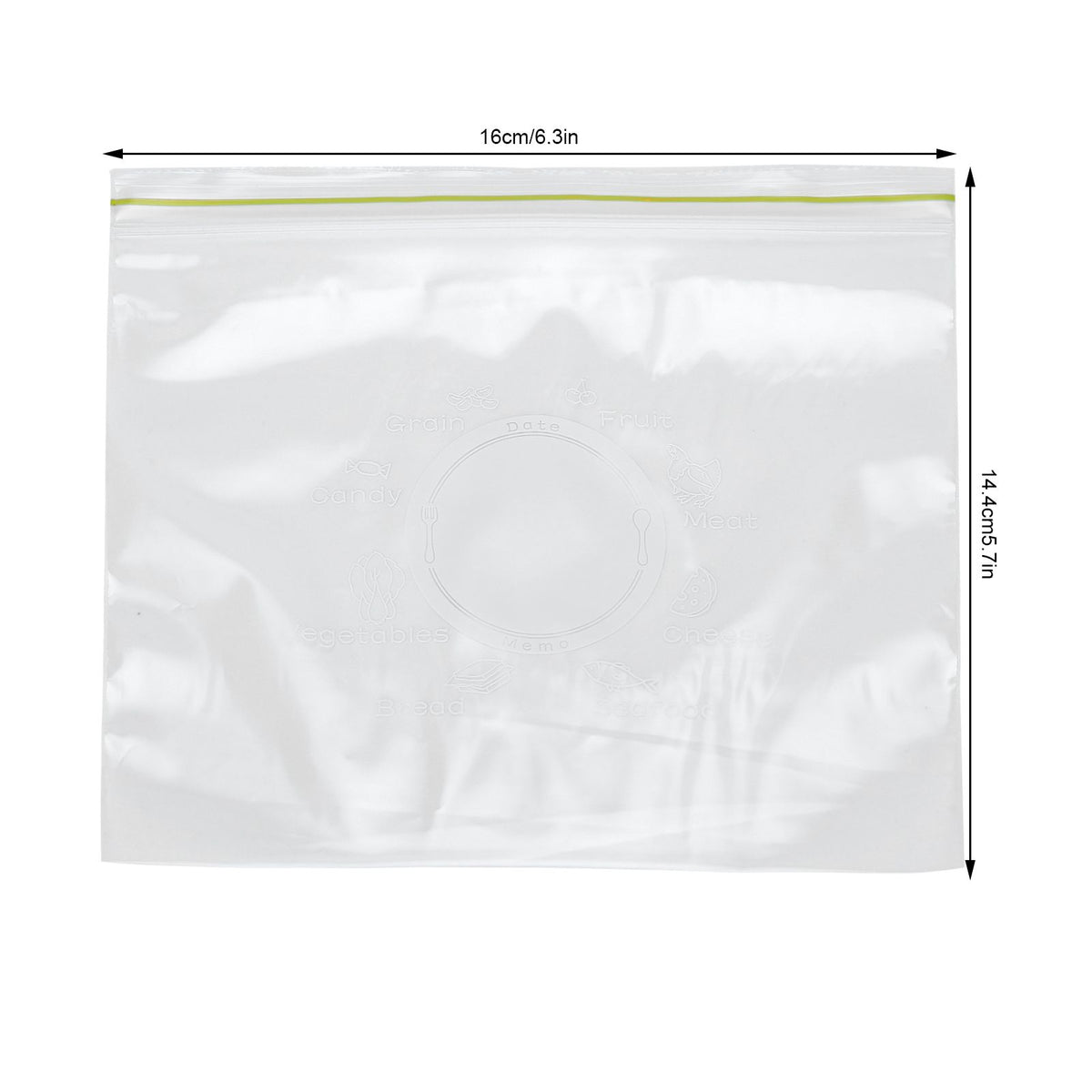Polyethylene Sealed Preservation Bag Reusable Fresh Keeping Bags for Vegetable Fruit30pcs, 14.4x16cm