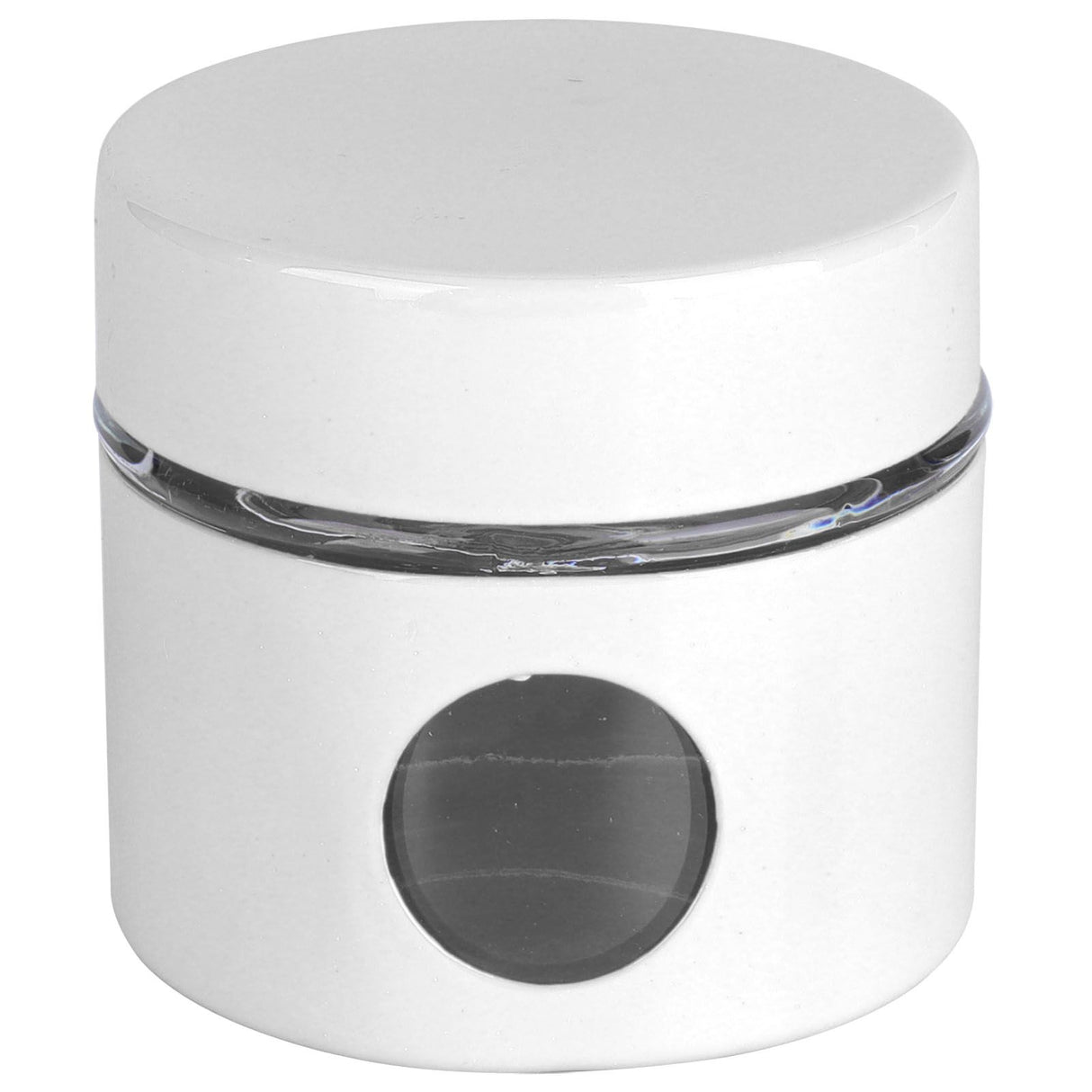 Coffee Bean Container Iron Glass Mini Sealed Jar Kitchen Storage Tank for Beans TeaWhite