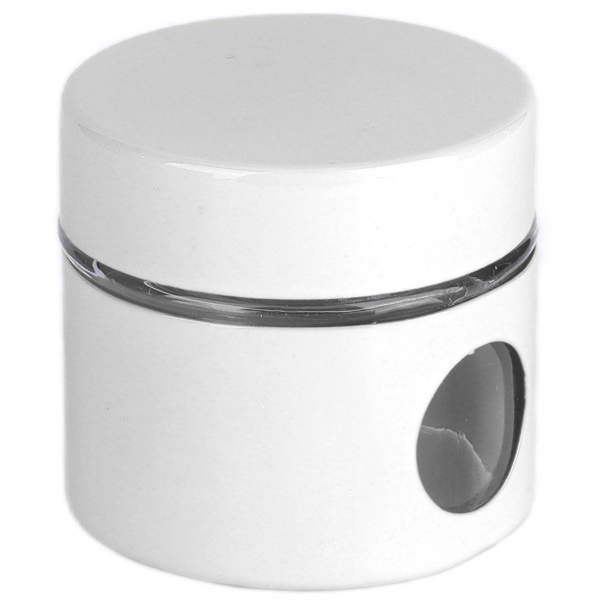 Coffee Bean Container Iron Glass Mini Sealed Jar Kitchen Storage Tank for Beans TeaWhite
