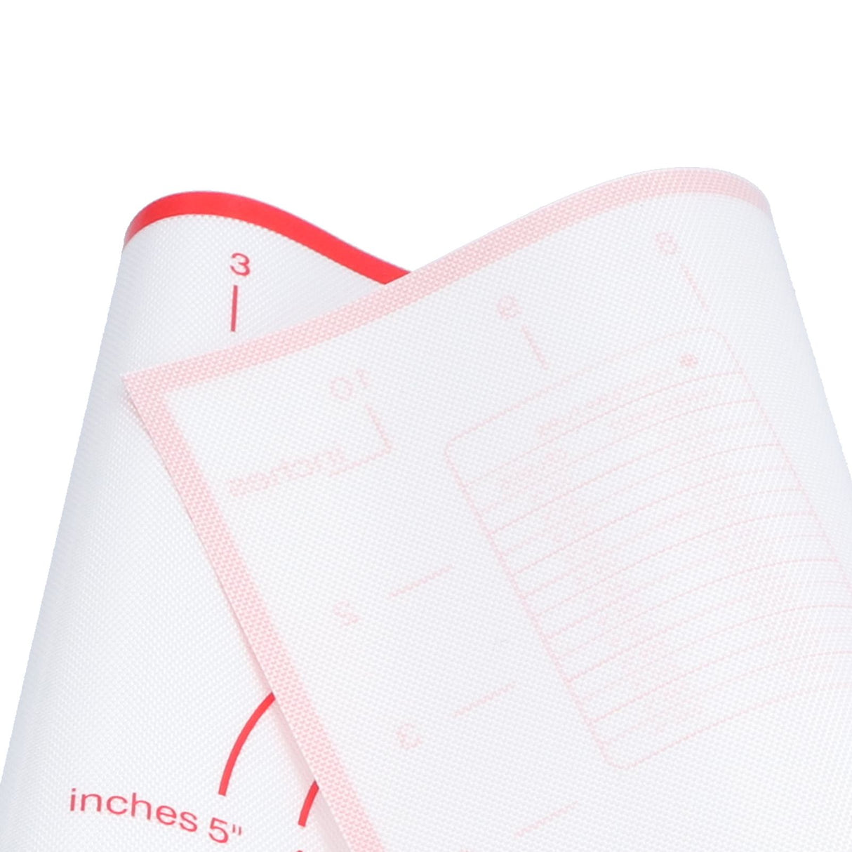Baking Mat Silicone Non Slip Heat Resistant Dough Mat with Scale for Home Kitchen 29x26cmRed
