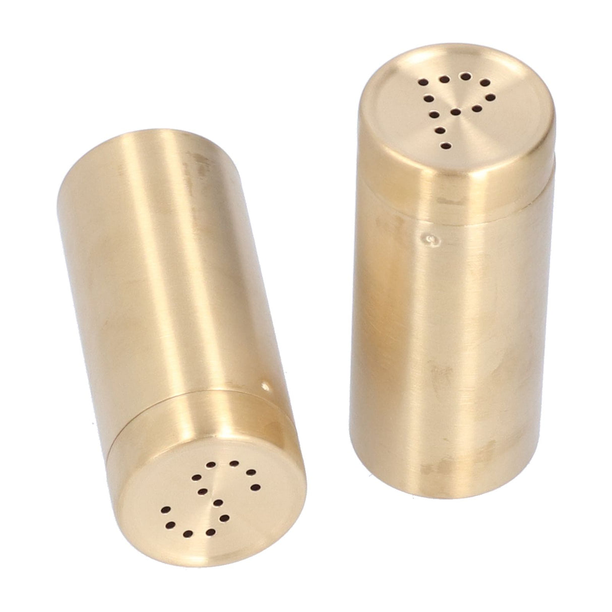 2pcs Spice Jar Stainless Steel Seasoning Bottle Salt and Pepper Shaker Kitchen ToolGolden