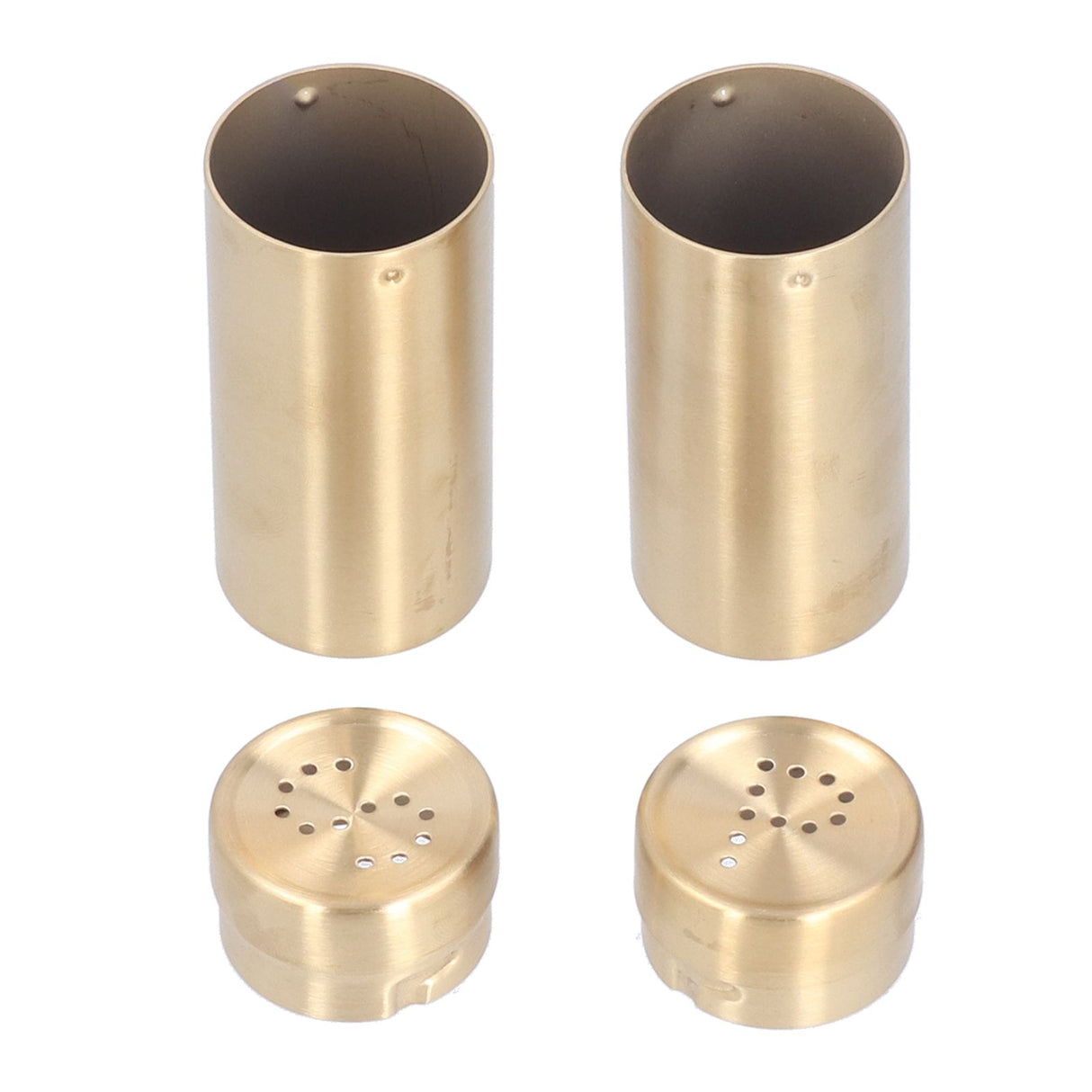 2pcs Spice Jar Stainless Steel Seasoning Bottle Salt and Pepper Shaker Kitchen ToolGolden