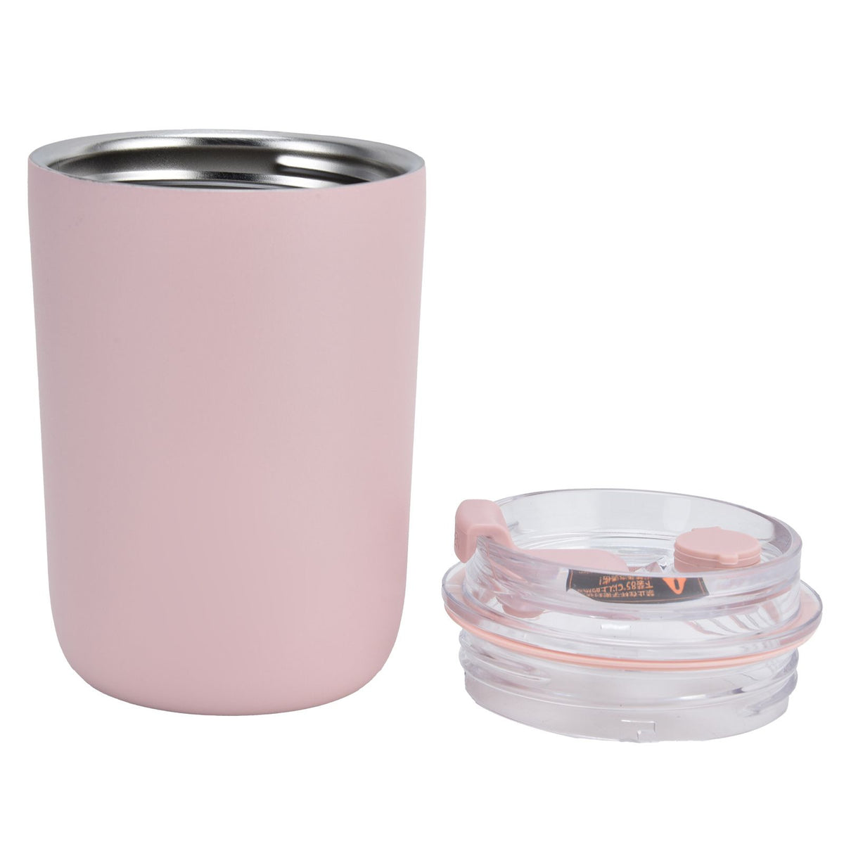 280ml Coffee Cup Household Portable Large Capacity Silicone Stainless Steel Vacuum Flask for Birthday GiftPink