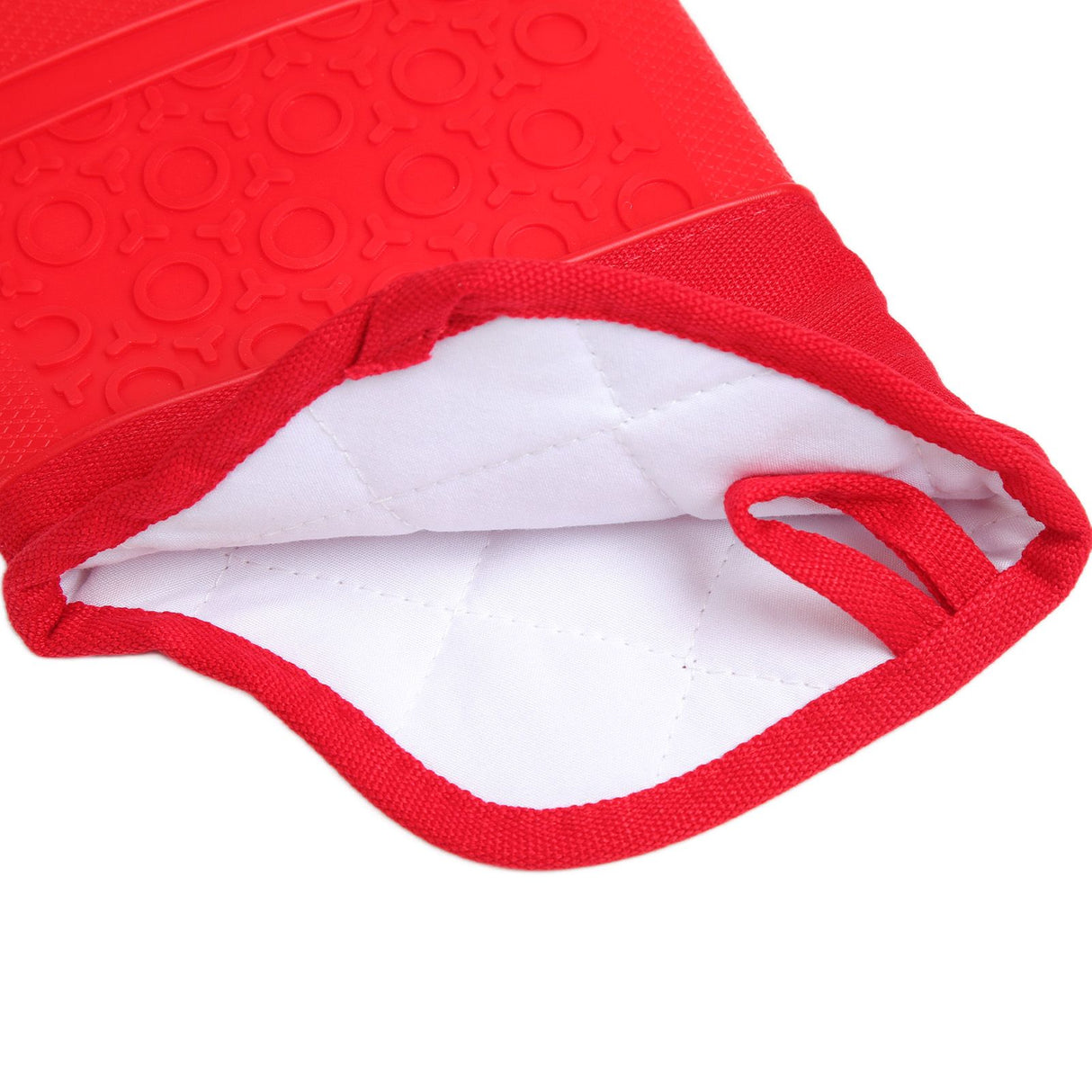 Insulation Gloves Thickened Silicone Barbecue Microwave Oven Anti Scalding Glove for Kitchen Baking CookingRed