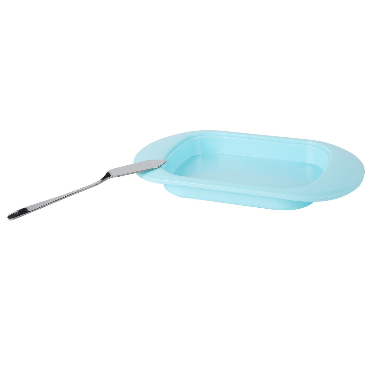 Round Edge Plastic Butter Storage Box Cheese Dessert Bread Server Keeper with Transparent Cover KnifeBlue