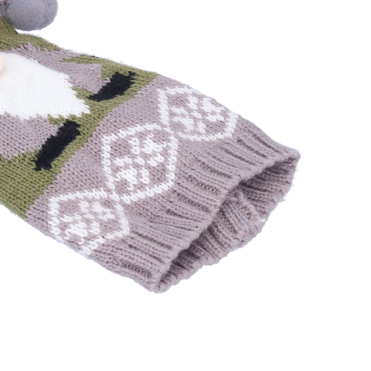 Knitted Wine Bottle Cover Bag Sleeve Home Decoration for Christmas Wedding Birthday PartyGray +Green