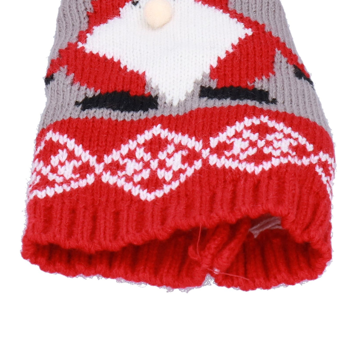 Knitted Wine Bottle Cover Bag Sleeve Home Decoration for Christmas Wedding Birthday PartyRed +Gray