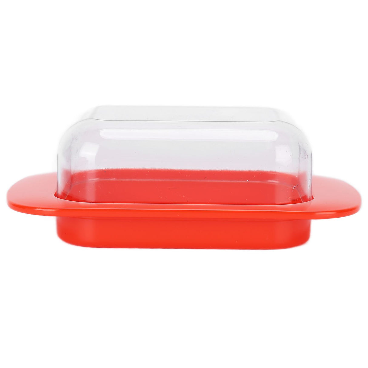 Wide Rectangular Butter Container with Lid Knife Portable Small Cheese Dish Holder Tray for Home KitchenRed
