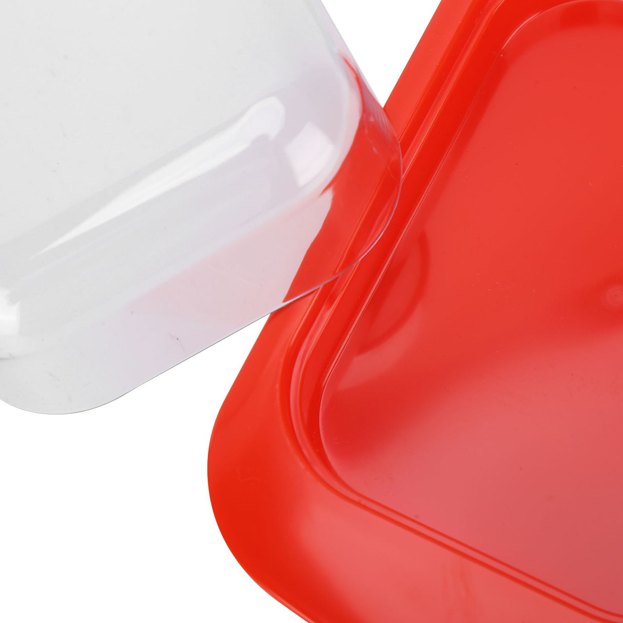 Wide Rectangular Butter Container with Lid Knife Portable Small Cheese Dish Holder Tray for Home KitchenRed